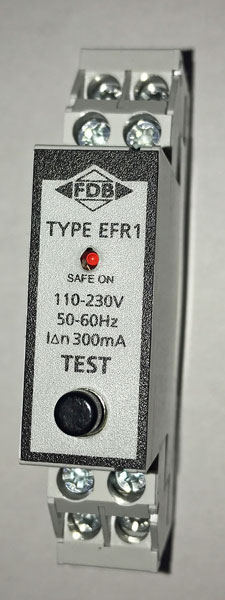 EFR-1 Single module earth leakage relay from FDB Electrical